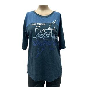 Lucky‎ Brand David Bowie Ziggy Stardust Tour 1972-73 T-Shirt Graphic Tee Women M